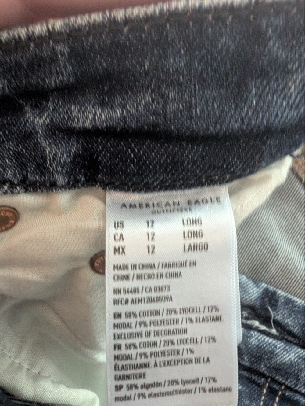 Women's American Eagle Curvy Straight Jeans - Picture 3 of 5